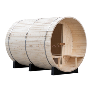 Sauna <span class=keywords><strong>en</strong></span> baril de cèdre extérieur propre avec chauffage Sauna extérieur 6 personnes personnalisation du <span class=keywords><strong>bois</strong></span> haut-parleurs étanches pour salle de Sauna - Product Image 1