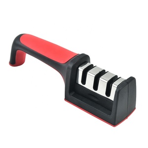 סיטונאי חדש עיצוב חכם 3-שלב יהלומים החלקה גומי ידית מטבח קטן כלי סכין מחדד - Product Image 1