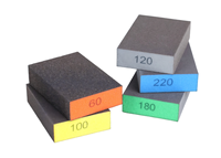Éponge de ponçage colorée en mousse haute densité OEM, épaisseur 25 mm, pour polissage de meubles, utilisation humide ou sèche, tampon de ponçage manuel coloré
