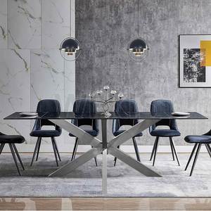 WEKIS Black Powder Coated Steel Industrial Spider <b>Table</b> Legs DIY Assembly Dining <b>Table</b> Furniture Legs - Product Image 6