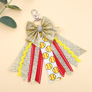 Game Day fútbol béisbol arcos bolsa encanto decoración Pin <span class=keywords><strong>Me</strong></span> cinta llavero <span class=keywords><strong>accesorios</strong></span> para el cabello para niñas mujeres - Product Image 4