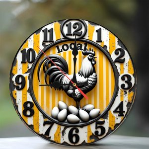 Round Wooden Wall <b>Clock</b> 25x25Cm Silent Non Ticking Creative Office Meeting Room Decor <b>Clock</b> - Product Image 2