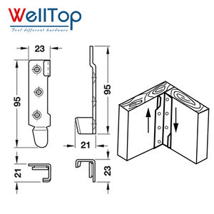 अच्छी तरह से नए आगमन फर्नीचर हार्डवेयर सामान फिटिंग 4 6 इंच धातु बिस्तर कनेक्टर बिस्तर ब्रैकेट - Product Image 6