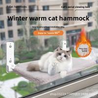 Hamac pour chat classique rectangulaire solide avec ventouse pour fenêtre, pliable, pour toutes les saisons