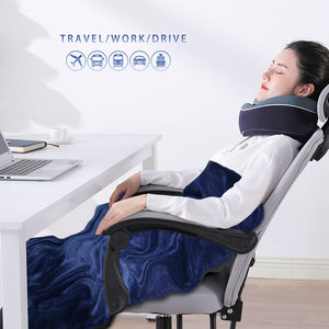 Selimut Perjalanan Multifungsi <span class=keywords><strong>Set</strong></span> Masker Mata 3D Hitam Kualitas Tinggi Bantal Leher Perjalanan Ergonomis dengan Sumbat Telinga - Product Image 3