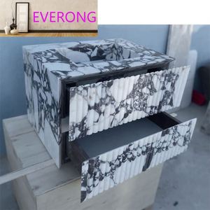 Lavabo de Mármol Natural Personalizado |   Fregadero de Piedra Veteada en Blanco y Negro |   Encimera de Mármol de Lujo Hecha a Mano - Product Image 1