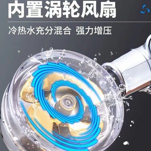 Cabezal de Ducha de Turbina Royal Stan Slim Waist, Portátil, Roscado, con Función de Parada de Agua con un Botón - Product Image 4