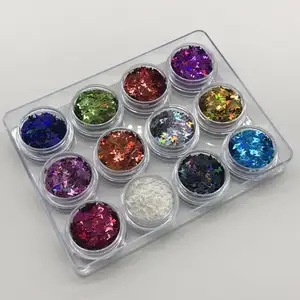Holographic Glitter Manicure Sequins Butterfly and maple leaf Paillette For Nail Decoration