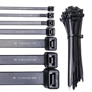 FSCAT Customized 2.6*100mm Nylon 66 Cable Ties High Quality Hot Selling UV Cable Wire Ties Plastic Zip Tie Wrap