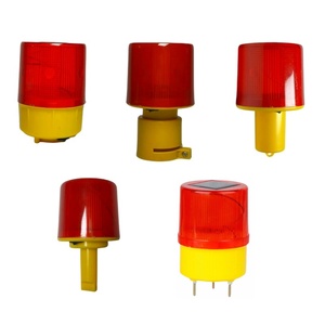 Năng lượng mặt trời <span class=keywords><strong>Powered</strong></span> Red giao thông <span class=keywords><strong>Cone</strong></span> Topper cảnh báo LED ánh sáng từ Strobe 50 Flashes/min cực núi Road chướng ngại vật đèn hiệu - Product Image 1
