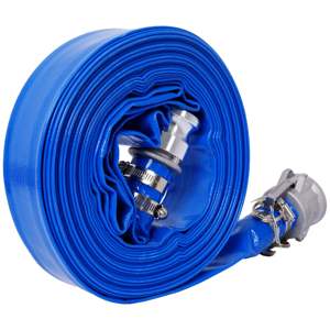 Manguera de Drenaje Plana de PVC Azul DB de 1.5 Pulgadas de Diámetro Interior, 200 Pies de Longitud, Mangueras de Descarga de Agua Reforzadas de Alta Resistencia - Product Image 5