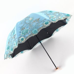 LOTUS Dentelle 3D Fleur Broderie <span class=keywords><strong>UV</strong></span> <span class=keywords><strong>50</strong></span> <span class=keywords><strong>Parasol</strong></span> de Mariage Tissu Parapluie Miel Designer Vintage avec Revêtement Noir Fer Europe - Product Image 5