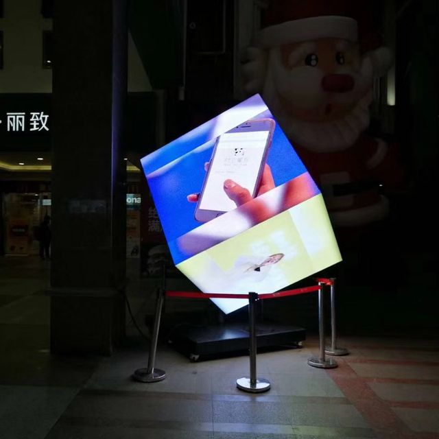 Hot Sale 3D Magic Cube LED Display Magic Cube Four Side or Five Side Led Displays With Right Corner LED Display Cabinet