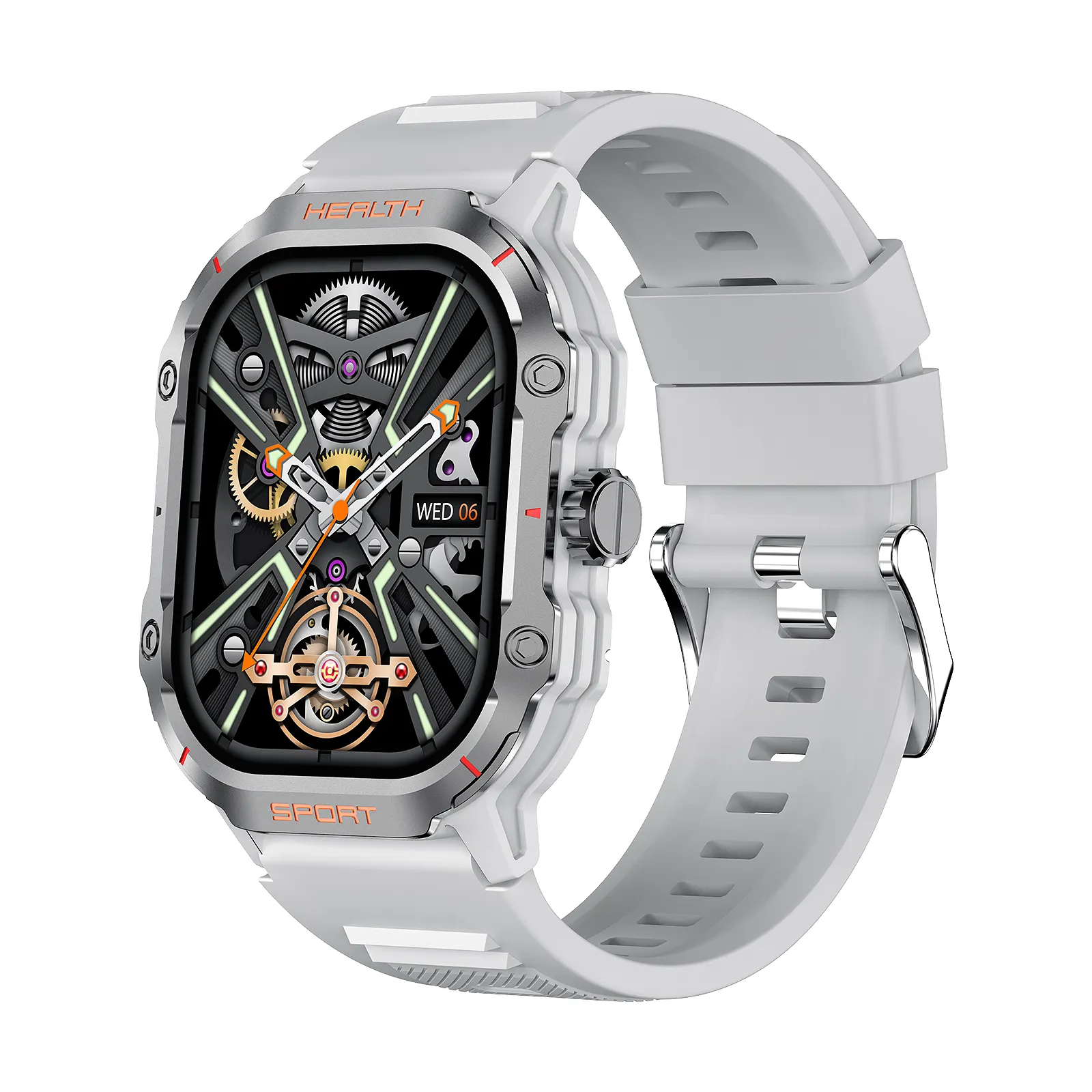 Dernière montre de sport intelligente HK24 pour hommes et femmes Durée de vie de la batterie forte Fonction d'appel du cadran du moniteur en bonne santé Accessoire de poignet intelligent