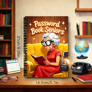 <span class=keywords><strong>Libro</strong></span> di Password a Caratteri Grandi per Anziani, Organizer a Spirale con Schede Alfabetiche, Diario di Facile Lettura e Regalo per Anziani - Product Image 2