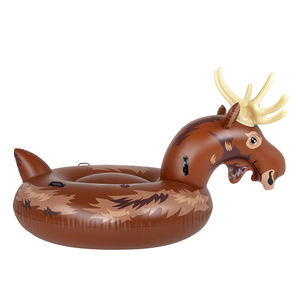 Tugas Berat Vinyl Tiup Rusa Air Pengendara Mengapung untuk Anak-anak dan Dewasa PVC Meledak Hewan Tunggangan Kolam Lounger Rakit Pulau Floa - Product Image 2