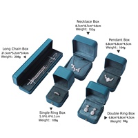 Fournisseur professionnel OEM/ODM de boîtes à bijoux personnalisées de luxe écologiques avec logo, ensemble complet en cuir PU, boîtes d'emballage de bijoux personnalisées