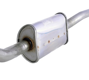 Tubos de escape de coche de alta eficiencia de fábrica, silenciador de silbato de sonido Turbo para Nissan x-trail 2,5 T, silenciador Siamés para coche - Product Image 1