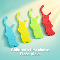 Cure-dents pour enfants en forme d'éléphant sans BPA, résistants à la déchirure, fil fin, nettoyeurs de dents pour enfants, cure-dents avec logo personnalisé
