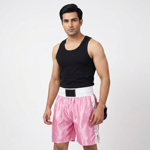 Men's Professional Muay Thai Boxing Shorts Custom Bulk Wholesale Breathable Polyester Fabric Stretch Feature Training - Product Image 1