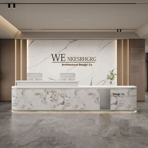 <span class=keywords><strong>Comptoir</strong></span> de réception moderne en bois écologique et durable pour hôtels, salons de beauté, bureaux immobiliers, caisses - Product Image 4