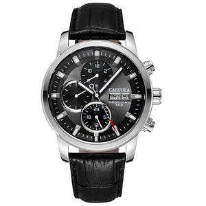 Orologio Meccanico Automatico da Uomo CALUOLA |   Multifunzione |   Cassa in acciaio inossidabile |   Cristallo di Zaffiro |   22 mm |   Analogico | - Product Image 2