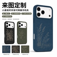 Coques de téléphone en paille de blé personnalisées avec motifs de dessins animés tendance pour iPhone 18 17 Pro Max – Vente en gros de coques vierges pour téléphones portables