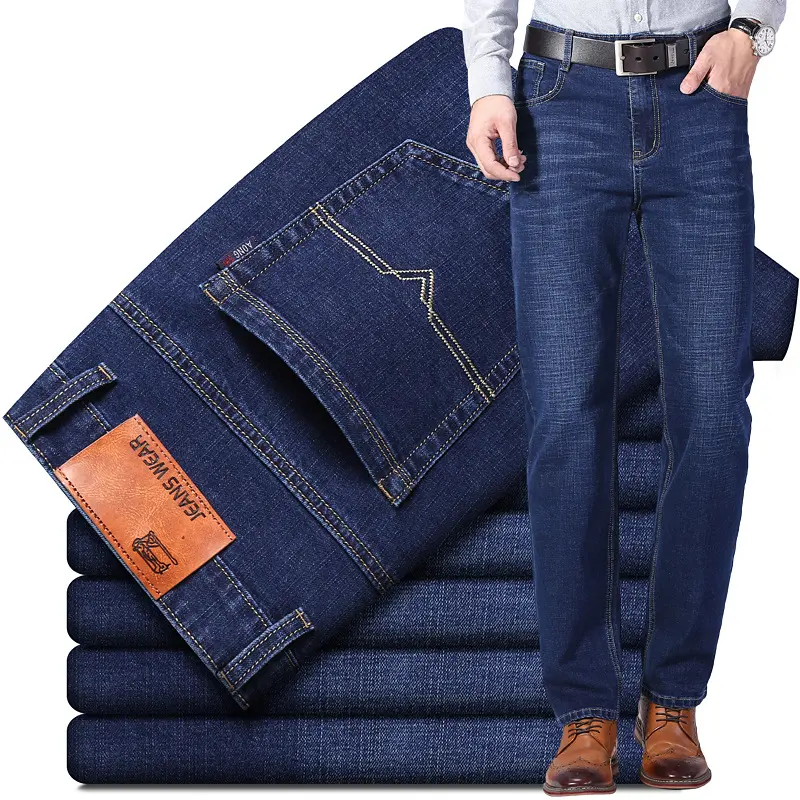 Factory direct sales blue black styles straight leg denim men's base jeans men's jeans