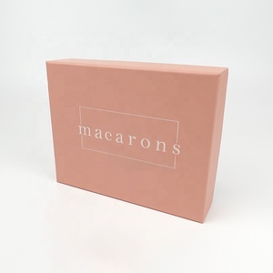 12 Macaron Chocolate Cookie Hộp Quà Tặng Màu Hồng Bao Bì Giấy Các Tông Với Vỏ Sò Chèn Nhựa - Product Image 4