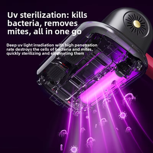 Aspirapolvere Ricaricabile per Materassi con Forte Aspirazione, Sistema a Doppia Vibrazione e Luce UV per la Rimozione degli Acari - Product Image 4