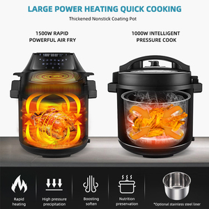 Nuova Pentola a Pressione Elettrica <span class=keywords><strong>in</strong></span> Acciaio Inox 5L con Controllo Intelligente del Tempo, 2 <span class=keywords><strong>in</strong></span> 1 <span class=keywords><strong>Friggitrice</strong></span> <span class=keywords><strong>ad</strong></span> <span class=keywords><strong>Aria</strong></span> per Cucina, Hotel e Casa - Product Image 4