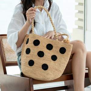 2025 nouveau été mode Offre Spéciale raphia tissé sac femmes épaule à la main plage femmes sacs sac à main sac fourre-tout herbe naturelle - Product Image 5