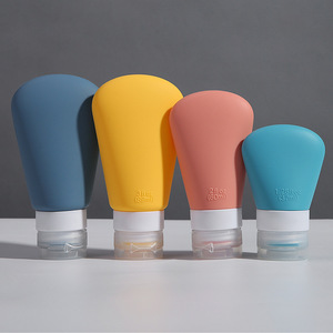 Bouteilles de voyage Kean 37 ml, 60 ml, 89 ml, forme éventail givrée pour ensembles de soins de la peau - Product Image 3