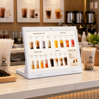 Pantalla LCD Táctil Capacitiva de 10/14/15/21.5 Pulgadas, en Forma de L, para Escritorio, Tableta Android, Señalización Digital, Menú Electrónico, para Tiendas de Té con Leche
