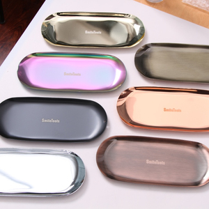 Stainless Steel Copper Silver <strong>Tray</strong> <strong>Candle</strong> Accessories Plate <strong>Candle</strong> <strong>Tray</strong> for Christmas Birthday Gifts - Product Image 1