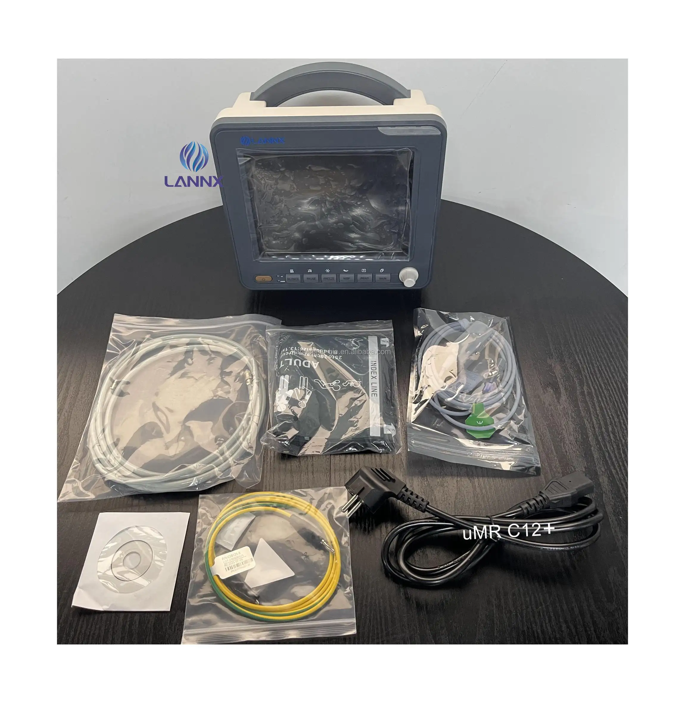 Lanx UMR C12+ Monitor de sinais vitais portátil multiparâmetro médico inteligente TFT de 8 polegadas pode remover dispositivos de monitoramento de pacientes