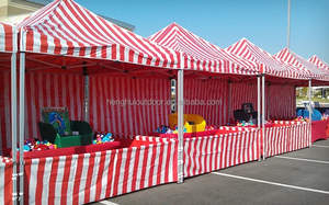 Ngoài trời gazebo 10x10 10 * x15ft Pop Up canopy gazebo thực phẩm snack marquee Lều màu đỏ và trắng sọc Lều Carnival theo chủ đề lều - Product Image 5