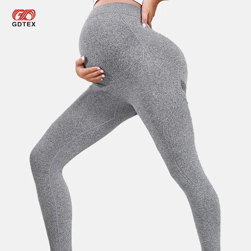 Gdtex Custom Nylon Vrouwen Hoge Taille Buikcontrole Zwangerschap Zwangerschaps Buik Legging Zwangerschap Skinny Broek Zwangerschapsleggings