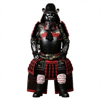 Armure de samouraï japonaise de la période Sengoku à motifs floraux en fer Dou-maru, accessoires de présentation pour restaurant de sushi ou salle privée