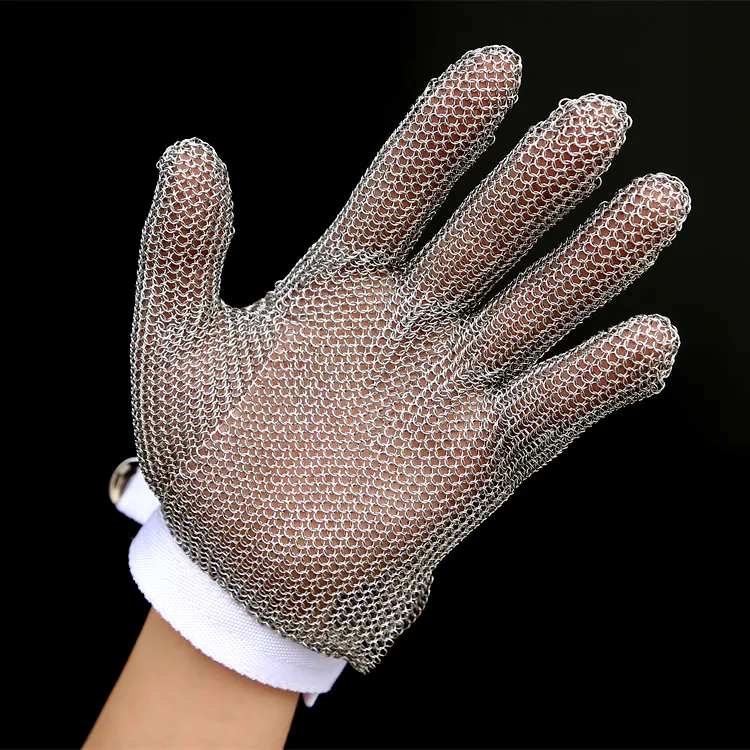 Food Grade Chain Mail Cut Resistant Cutting Stainless Iron Man puncture resistance Gloves