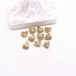 Perles d'espacement en acier inoxydable en forme de cœur yunnique pour la fabrication de bracelets, composants de bijoux moulés de 8 mm GZY-PJ07 - Product Image 4