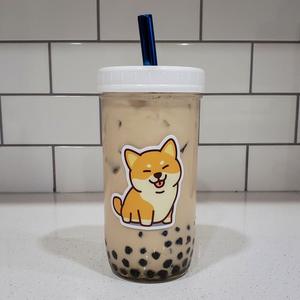 Taza de té Boba de vidrio reutilizable ecológica de Gong Cha Chatime <span class=keywords><strong>CoCo</strong></span> con pajita de acero inoxidable - Product Image 1