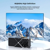 Commutateur KVM HDMI 4K 60Hz pour affichage virtuel, partage d'écran, souris et clavier avec contrôleur de bureau