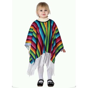 Fiesta de Carnaval Mexicana Cinco De Mayo Serape Tradicional Poncho Mexicano para Niños 2017 - Product Image 5