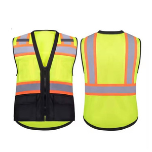Durable High Visibility Mesh Vest Construction Site Work Vest Customize Surveyor Reflective Safety Warm Vest with Zipper - Product Image 1