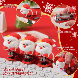 ชุดเครื่องเย็บ<span class=keywords><strong>กระดาษ</strong></span>ขนาดเล็กซานตาคลอสคริสต์มาสน่ารักพร้อมลวดเย็บ ของขวัญคริสต์มาสสุดสร้างสรรค์ อุปกรณ์เครื่องเขียนสำหรับสำนักงานและโรงเรียน - Product Image 5