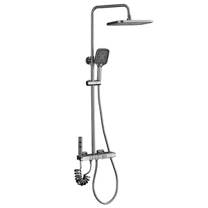 Thermostatic Digital Display Shower Set All Copper Water Plating Rain Spray Bath Hardware - Product Image 2