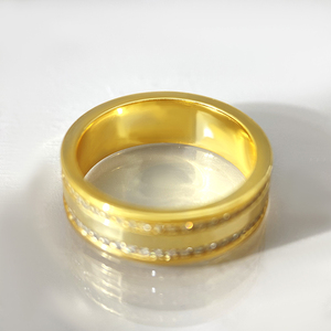 Bague en argent sterling 925 FOXI, bijoux <span class=keywords><strong>Avalanche</strong></span> pour homme, plaquée or jaune, bague d'éternité en CZ, alliance de mariage, bague d'anniversaire - Product Image 5