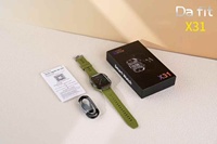 X31 Nuevo Reloj Inteligente con Luz LED y Monitor de Actividad Física, Pantalla IPS Cuadrada de 2.01 Pulgadas, Respuesta de Llamadas con Manos Libres, Carga Magnética, Compatible con iOS