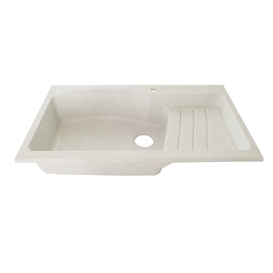 Hot Sale Modern Single Resin <strong>Apron</strong> Double Bowl Kitchen <strong>Sink</strong> Deep White Rectangular Nano Two Holes for Undermount Installation - Product Image 5